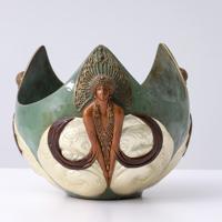 Erte TROIS FEMMES Bronze , Enamel Bowl - Sold for $2,048 on 02-21-2026 (Lot 443).jpg